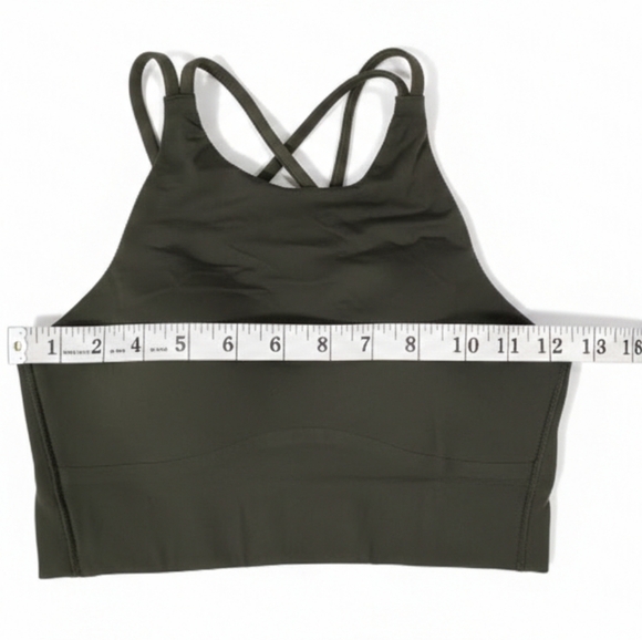 Lululemon Like a Cloud High-Neck Longline Bra Dark Green A/B Cup Size 4 - Picture 4 of 4